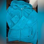 Adidas Fleece Climawarm Hoodie w Full Zip Drawstring Hood Women’s Lg Teal Blue Photo 9