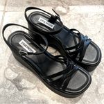 Steve Madden Black Platform Sandals, Size 11M New w/o Box Photo 6