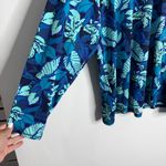 L.L. Bean Women's 2X SunSmart UPF 50+ Sun Shirt Print Blue Stretch NWT Photo 5