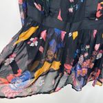 Anthropologie Maeve Floral Chiffon Blouse Open Back Tunic Cottagecore US 4 NWT Photo 13