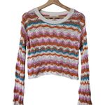 L'SPACE XS Sun Ray colorful Cotton cropped Sweater Photo 1