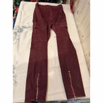 7 For All Mankind Women's Burgundy Cargo Skinny Jeans Size 27 Photo 1