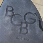 BCBGirls  Quilted Black Cap Toe Leather Pump Heels Size 8.5B Army Green Photo 9