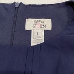 Sweet Storm  Sleeveless Navy and Cream Pleated A-Line Dress Photo 1