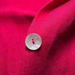 Talbots ‎ Red Berry Linen Blend Button Down Shirt Jacket XL Lightweight Tunic Photo 5