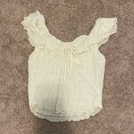 Free People  Cream Short Sleeve Top Photo 0