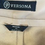 Versona  Modern Faux Leather Colorblock Pants Photo 3