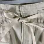 Kensie  Jeans The High Rise Short Women's Size 6/28 Beige Paper Bag Waist Pleated Photo 9
