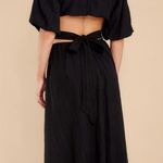 Red Dress Boutique Black Open Back Midi Dress Photo 1