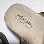 Comfort Plus by Predictions 7W Black Faux Leather Slide Sandals Photo 7