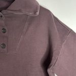 Banana Republic Factory Roasted Cacao Boxy Polo Sweatshirt Button Collar Size M Brown Size M Photo 4
