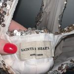 Saints & Hearts Shimmerfest Stripe Sequin Mini Dress Photo 3