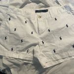 Polo Ralph Lauren White Shorts with Embroidered Logo All Over Pony Size 2 Photo 0