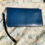 wilson's leather Blue Leather Wristlet 8x4.5” Photo 1