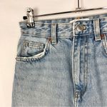 ZARA  Light Blue Wash Busted Knee Straight Leg Jeans 2 Photo 2