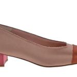 PEDRO GARCIA ELADIA Satin Pumps Colorblock champagne/pink heel size 10 Pink Photo 1