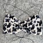 The Vintage Shop Black And Gray Vintage Butterfly Lace Up Crop 🦋  Photo 2