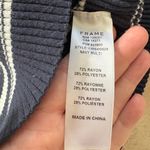 frame denim FRAME Striped Rib Knit Tee Navy Multi 70s Style T Shirt Photo 6