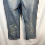 Cato  Size 14‎ Capri Jeans Cropped Blue Distressed Paint Splatter Mid Rise 1143 Photo 8