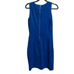 Belle Badgley Mischka Royal Blue Studded Neck Woman's Sheath Dress Size 2 Photo 4
