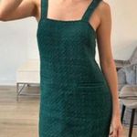 Abercrombie & Fitch Abercrombie tweed shift mini dress pinafore jumper forest emerald pockets petite Photo 0