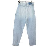 MOTHER Pleated Popular Peg Jeans Thanks Again Straight Leg Cropped High Waist 25 Blue Photo 2