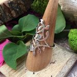 Sterling Silver Extravagant Leaves Ring Silver Photo 1