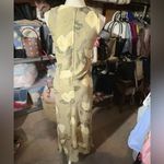 Kristy collection yellow green floral long dress sleeveless fully lined silky Size 8 Photo 3