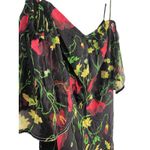 GREY by Jason Wu Black Floral Chiffon Silk Off Shoulder Midi Dress Size 6 Photo 9