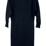 J. Crew Black Sweater Midi Knit Dress Long Sleeves‎ Wool Blend Size M Size M Photo 0