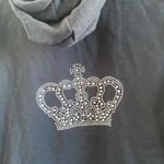 American Apparel Black Zip-Up Rhinestone Crown Hoodie Size XL New W/O Tag Photo 5