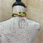 ZARA Twist Neck Floral Halter Top Bodysuit Small Yellow Green Floral Sz M Photo 9