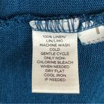 Lou & grey Teal Blue Linen Slab Knit Side Slit Maxi Dress Large Beach Lagenlook Photo 6