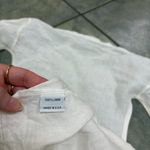 Bryn Walker  White Linen Asymmetrical Vest Womens Boho Coastal Fairy Photo 5