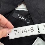 CAARA Crop Top Womens Small Black Linen Rayon Bralette Bustier Smocked Back‎ Photo 5