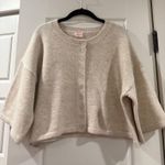 Pink Lily Short Sleeve Button Up Sweater Photo 0