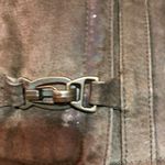 Gallery Leather Coat Womens M Used Brown Faux Fur Lining and Collar Photo 7