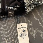 EXPRESS New Color Block Sequin Strong Shoulder Thong Bodysuit - X-Small Photo 8