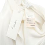 NWT Hanii Y Nordstrom Ivory Satin Front Cowl Neck Sleeveless Blouse Top 42 White Size L Photo 5