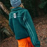 Free People Ready Rib Fleece Size Medium Pine Needle Green Photo 2