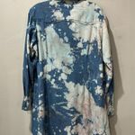 A Rare Bird Tunic Dress Pearl Snaps Button Up Jean Embellished Rhinestone Small Blue Photo 6