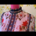 Jealous Tomato semi sheer floral long sleeve blouse size M Photo 1