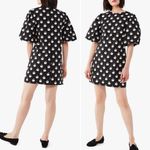 Kate Spade Apple Toss Taxi Dress Black White Puff Sleeve Mini Shift Size 00 Photo 15