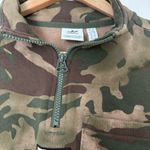 Adidas Half-Zip AOP Sweater Hemp/Earth Green Green/Cargo Brown Medium cropped Photo 6