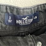Hollister High Rise Mom Shorts Cuffed Hem Black Wash Fade 26 Photo 7