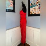 House Of CB Red Satin Strapless Adrienne Gown Sz M Photo 5