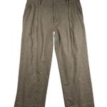 Vince Wool Trousers Pants Womens 12 Brown Tan High Rise Wide Leg Pleated Photo 0