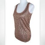 J.Crew Linen Sequin Modal Rose Gold Sleeveless Tank Top Small Photo 1