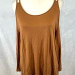 Active USA double strap long sleeve off shoulder rust color top size large Photo 0
