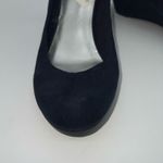 It’s OK Ankle Strap Deep Navy Blue Suede Wedge Heel Shoes‎ Size 11 Photo 2